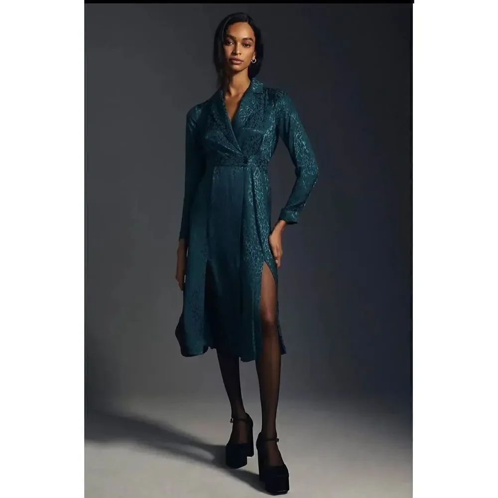Anthropologie Blazer Wrap Dress size 2 Indigo